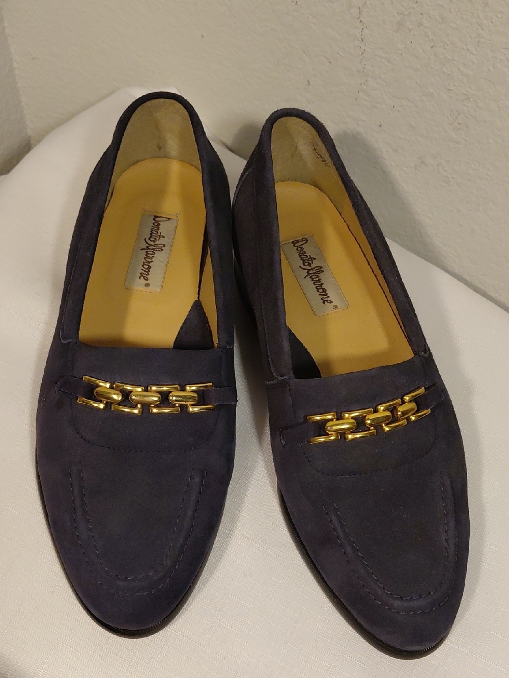 Donato Marrone Blue Suede Loafers